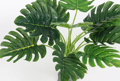 Reptile Terrarium Plants, Bearded Dragon Tank Decor Accessories for Ball Python Leopard Gecko Tree Frog Tarantula Lizard Corn Snake Tortoise Chameleon Crested Gecko - Fake Desert Dry Grass