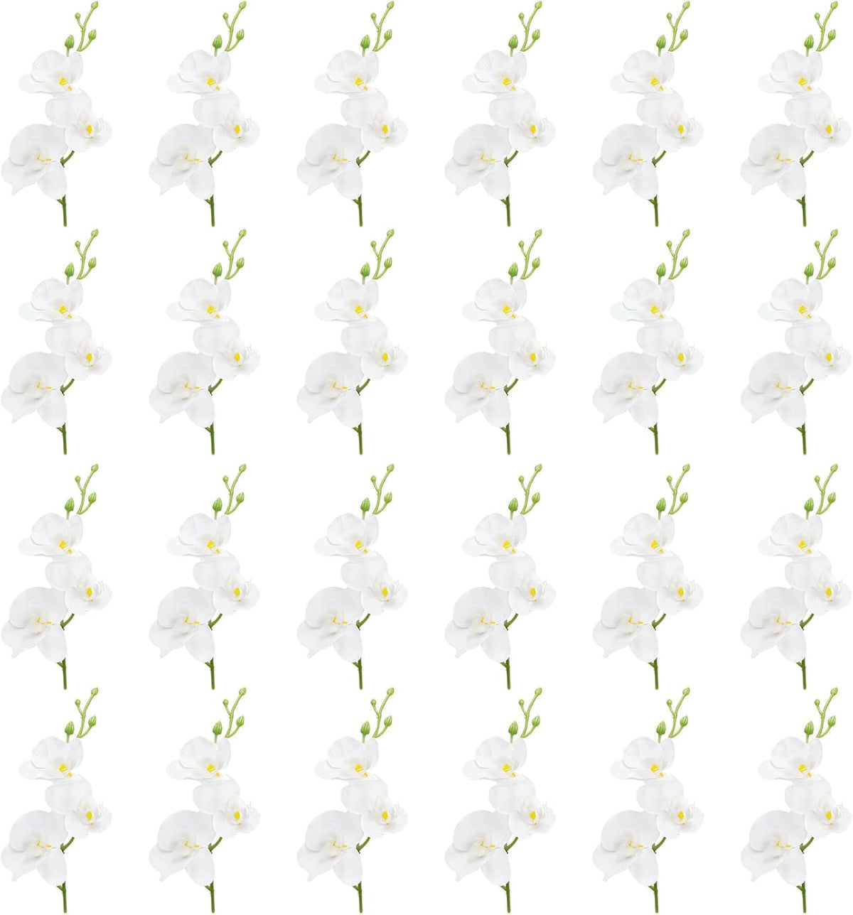 White Orchids Artificial Flowers, Mini Cream Floating Flowers Filler Vase Fillers for Floating Candles Wedding Centerpiece Table Party Home Restaurant Decoration