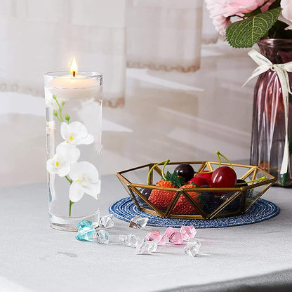 White Orchids Artificial Flowers, Mini Cream Floating Flowers Filler Vase Fillers for Floating Candles Wedding Centerpiece Table Party Home Restaurant Decoration