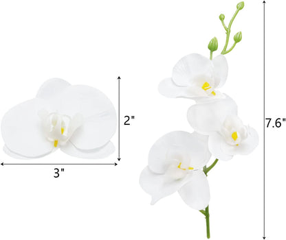 White Orchids Artificial Flowers, Mini Cream Floating Flowers Filler Vase Fillers for Floating Candles Wedding Centerpiece Table Party Home Restaurant Decoration