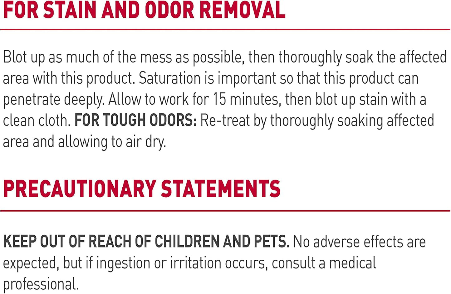 Outdoor Stain & Odor Remover, 64 fl oz, Removes Dog & Cat Messes, Convenient Flip & Go Sprayer, Ready-to-Use, Multi-Pet & Multi-Mess Formula