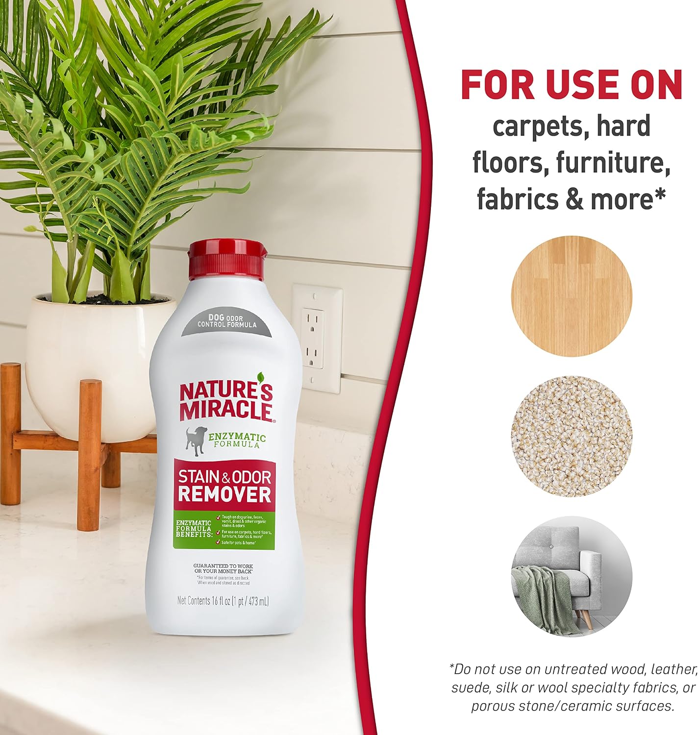 Outdoor Stain & Odor Remover, 64 fl oz, Removes Dog & Cat Messes, Convenient Flip & Go Sprayer, Ready-to-Use, Multi-Pet & Multi-Mess Formula