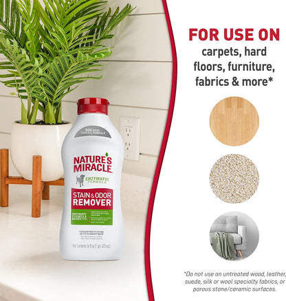 Outdoor Stain & Odor Remover, 64 fl oz, Removes Dog & Cat Messes, Convenient Flip & Go Sprayer, Ready-to-Use, Multi-Pet & Multi-Mess Formula