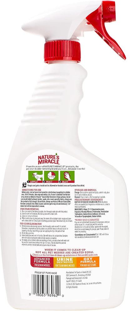 Outdoor Stain & Odor Remover, 64 fl oz, Removes Dog & Cat Messes, Convenient Flip & Go Sprayer, Ready-to-Use, Multi-Pet & Multi-Mess Formula