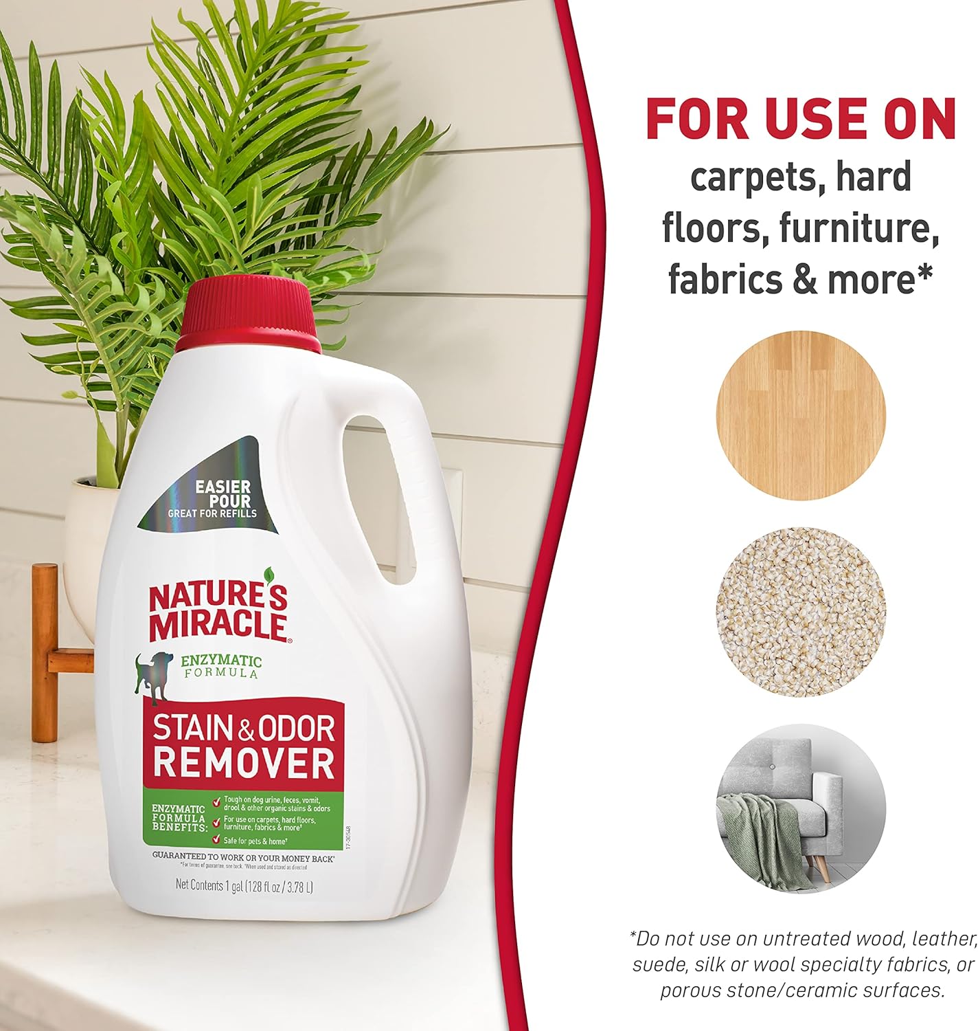 Outdoor Stain & Odor Remover, 64 fl oz, Removes Dog & Cat Messes, Convenient Flip & Go Sprayer, Ready-to-Use, Multi-Pet & Multi-Mess Formula