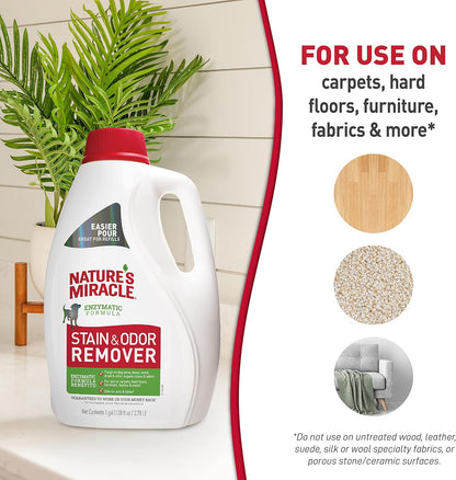 Outdoor Stain & Odor Remover, 64 fl oz, Removes Dog & Cat Messes, Convenient Flip & Go Sprayer, Ready-to-Use, Multi-Pet & Multi-Mess Formula