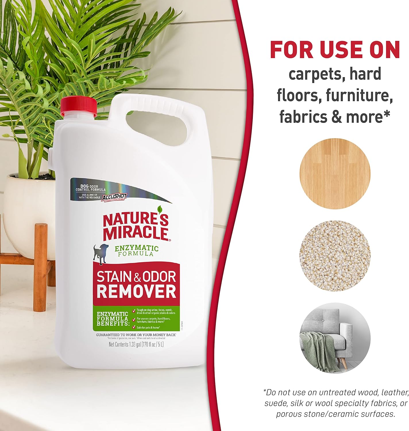 Outdoor Stain & Odor Remover, 64 fl oz, Removes Dog & Cat Messes, Convenient Flip & Go Sprayer, Ready-to-Use, Multi-Pet & Multi-Mess Formula