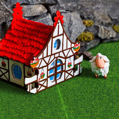Fairy Garden Grass 6 x 6 Inches Miniature Artificial Craft Grass for Dollhouse Ornament DIY Decoration