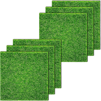 Fairy Garden Grass 6 x 6 Inches Miniature Artificial Craft Grass for Dollhouse Ornament DIY Decoration