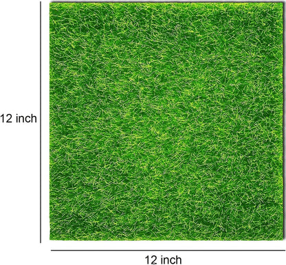 Fairy Garden Grass 6 x 6 Inches Miniature Artificial Craft Grass for Dollhouse Ornament DIY Decoration