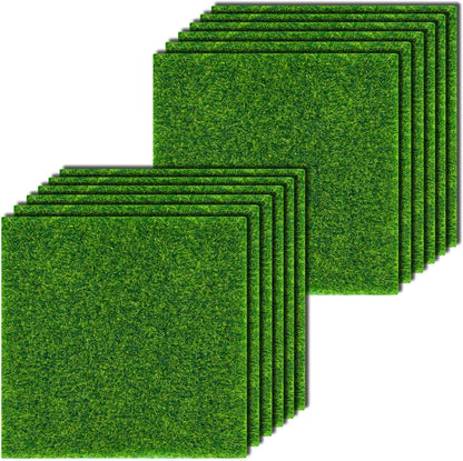 Fairy Garden Grass 6 x 6 Inches Miniature Artificial Craft Grass for Dollhouse Ornament DIY Decoration