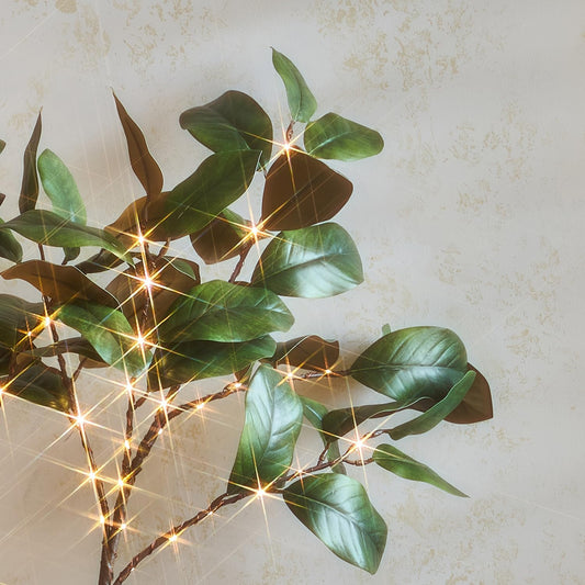 Lighted Magnolia Tree 6FT 280 LED Fairy Lights, Faux Plant Tree with Lights for Home Holiday Spring Decoration