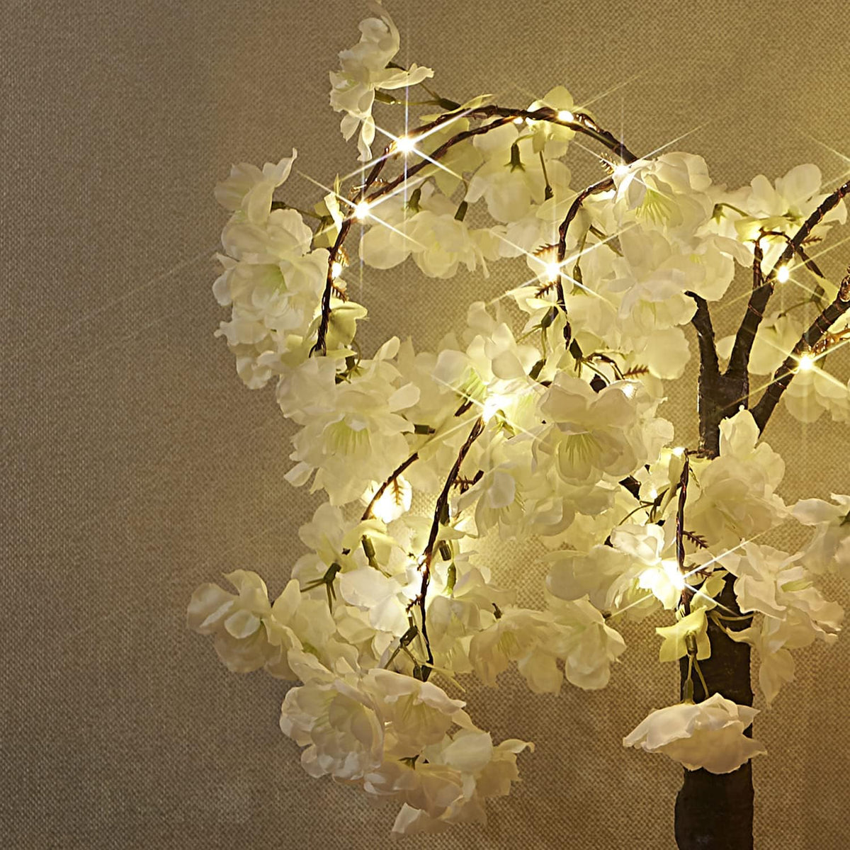 Lighted Magnolia Tree 6FT 280 LED Fairy Lights, Faux Plant Tree with Lights for Home Holiday Spring Decoration