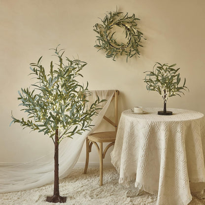 Lighted Magnolia Tree 6FT 280 LED Fairy Lights, Faux Plant Tree with Lights for Home Holiday Spring Decoration