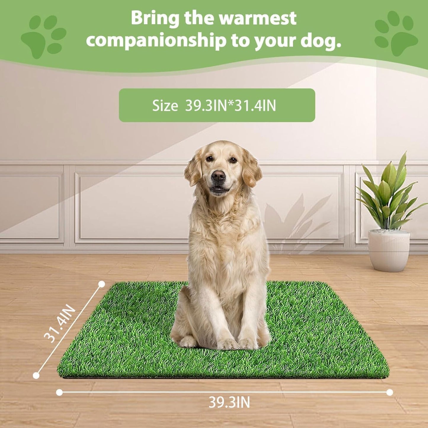 Dog Grass Pad,51.2x31.5In Fake Grass for Dogs,Artificial Grass Pee Pad for Puppies Potty Training Indoor Outdoor