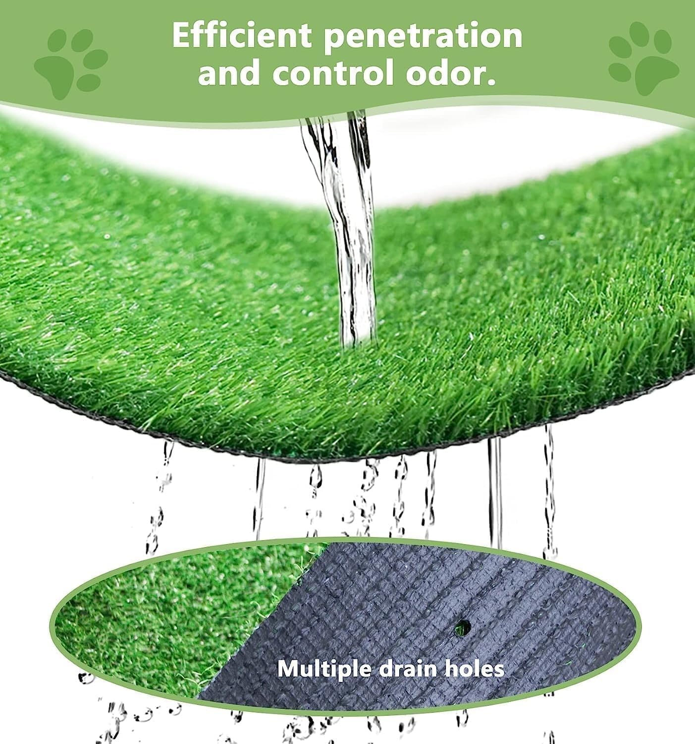 Dog Grass Pad,51.2x31.5In Fake Grass for Dogs,Artificial Grass Pee Pad for Puppies Potty Training Indoor Outdoor