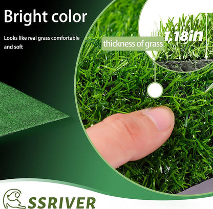Dog Grass Pad,51.2x31.5In Fake Grass for Dogs,Artificial Grass Pee Pad for Puppies Potty Training Indoor Outdoor