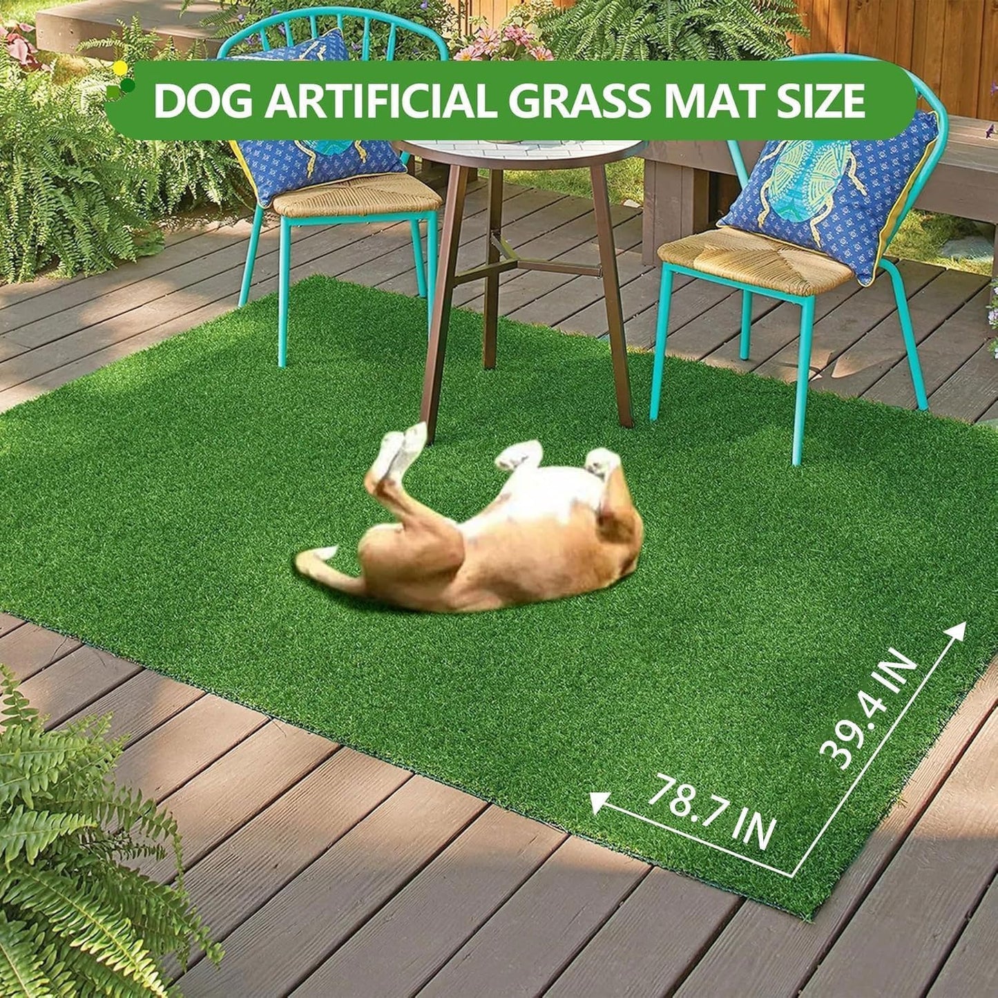 Dog Grass Pad,51.2x31.5In Fake Grass for Dogs,Artificial Grass Pee Pad for Puppies Potty Training Indoor Outdoor
