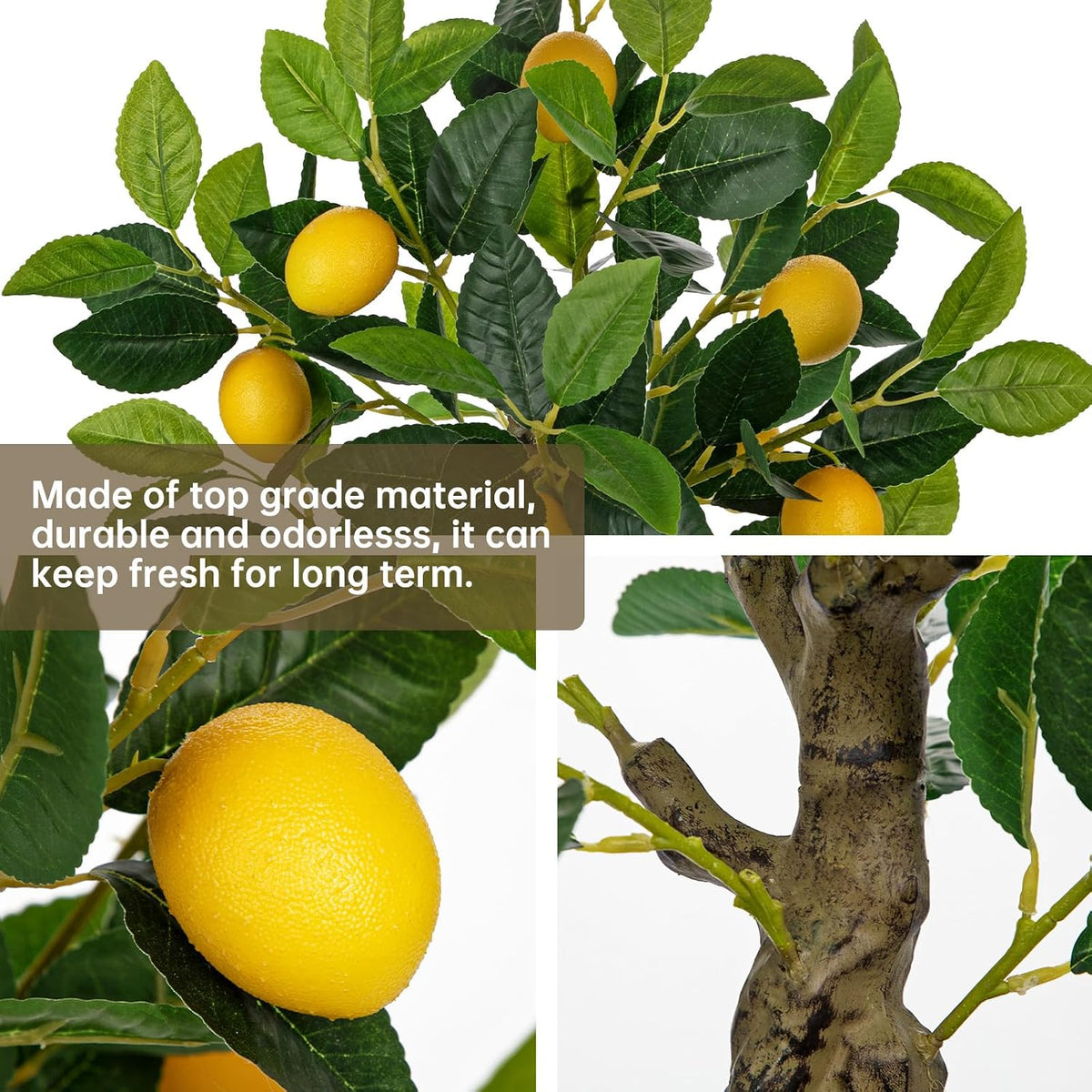 Artificial Potted Plants 16.1 inches Fake Orange Tree Artificial Citrus Fruit Plant with White Pot Faux Plants Indoor for Home,Office, Living Room Table, Desk