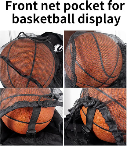 Basketball Backpack with Separate Ball Compartment & Shoe Storage - Durable Sports Bag for Kids & Youth, Water-Resistant Gym Bag for Soccer, Volleyball, and Basketball Gear Training
