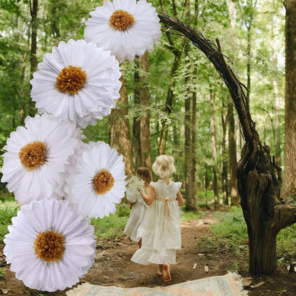 5 Pcs Giant Halloween Red Poppy Paper Flowers for Wizard Decor