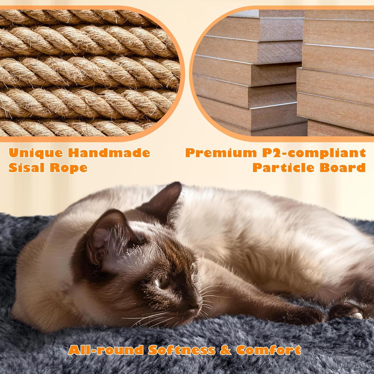62.5inches Cat Tree Cat Tower Kitten Condo with Platform & Hammock, Scratching Posts for Kittens Pet Play House with Plush Perch for Indoor Activity Relaxing, Green