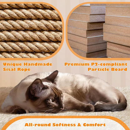 62.5inches Cat Tree Cat Tower Kitten Condo with Platform & Hammock, Scratching Posts for Kittens Pet Play House with Plush Perch for Indoor Activity Relaxing, Green