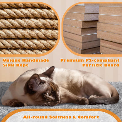 62.5inches Cat Tree Cat Tower Kitten Condo with Platform & Hammock, Scratching Posts for Kittens Pet Play House with Plush Perch for Indoor Activity Relaxing, Green