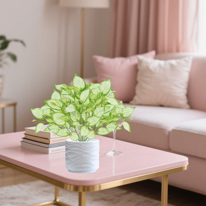 12PCS Artificial Tropical Leaves 13" Faux Monstera, Persian Caladium & Alocasia Plants Real Touch Greenery for Home Decor, DIY Centerpieces, Indoor Outdoor (12, Leaves-U)