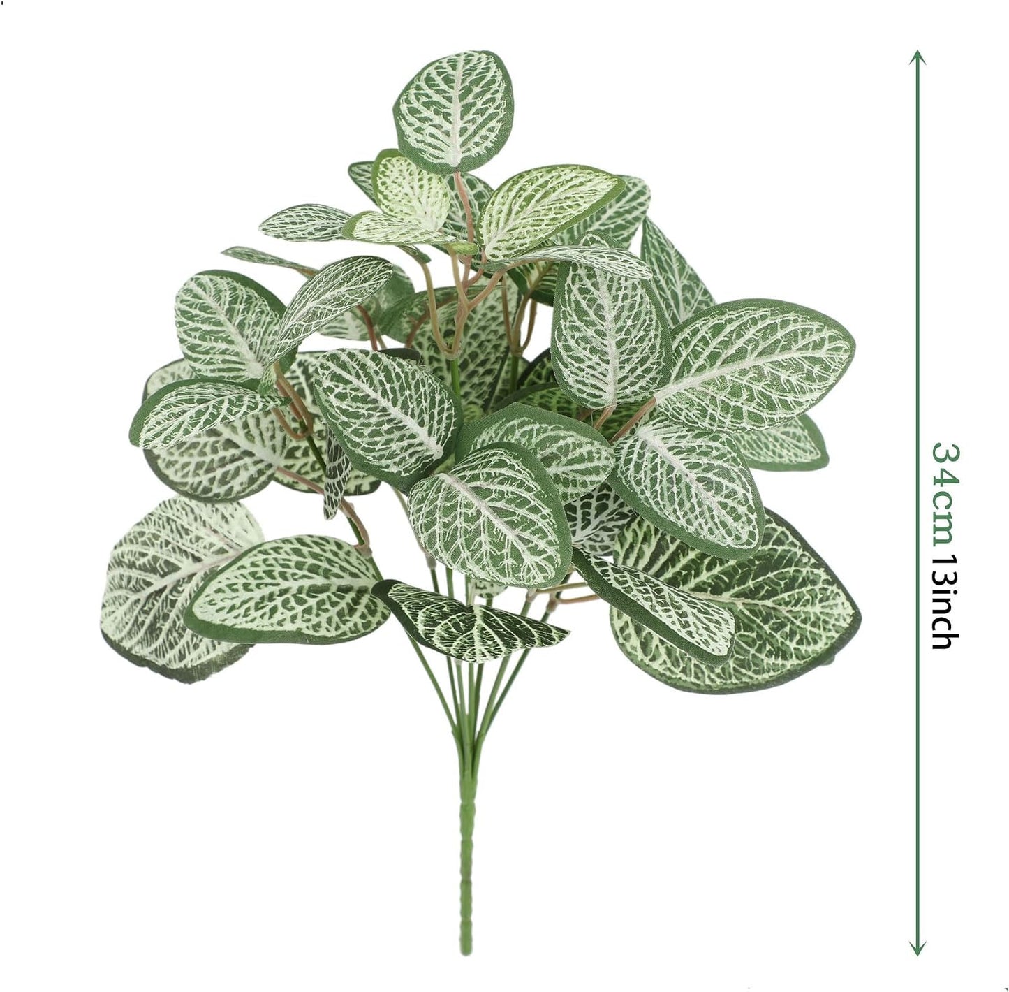 12PCS Artificial Tropical Leaves 13" Faux Monstera, Persian Caladium & Alocasia Plants Real Touch Greenery for Home Decor, DIY Centerpieces, Indoor Outdoor (12, Leaves-U)