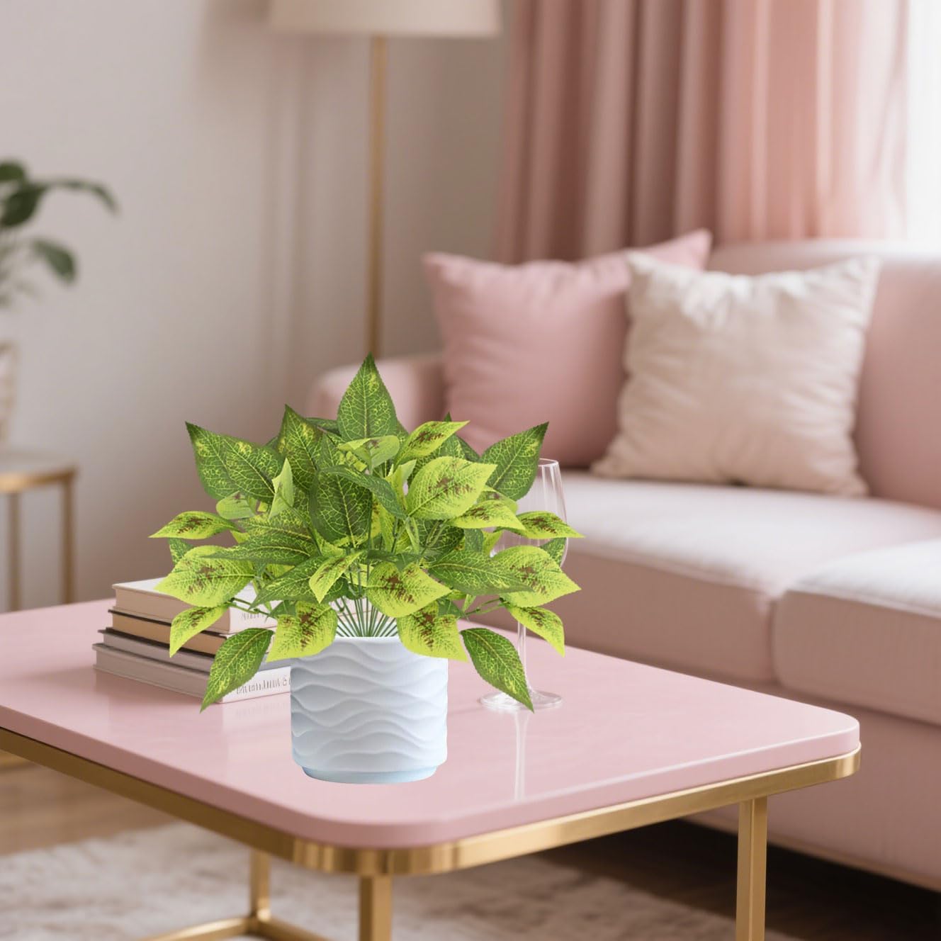 12PCS Artificial Tropical Leaves 13" Faux Monstera, Persian Caladium & Alocasia Plants Real Touch Greenery for Home Decor, DIY Centerpieces, Indoor Outdoor (12, Leaves-U)