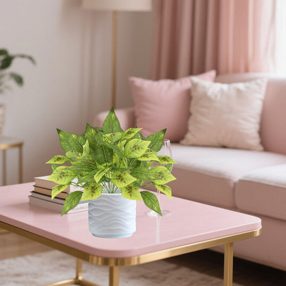 12PCS Artificial Tropical Leaves 13" Faux Monstera, Persian Caladium & Alocasia Plants Real Touch Greenery for Home Decor, DIY Centerpieces, Indoor Outdoor (12, Leaves-U)