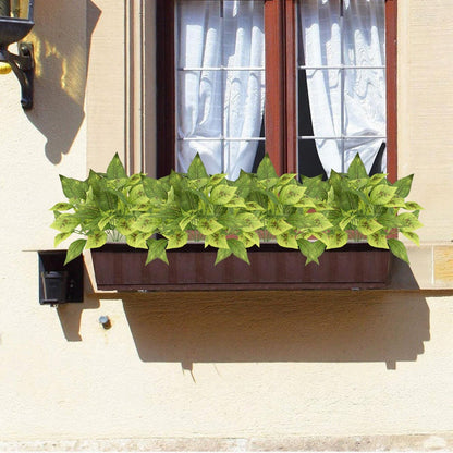 12PCS Artificial Tropical Leaves 13" Faux Monstera, Persian Caladium & Alocasia Plants Real Touch Greenery for Home Decor, DIY Centerpieces, Indoor Outdoor (12, Leaves-U)