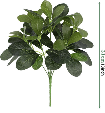 12PCS Artificial Tropical Leaves 13" Faux Monstera, Persian Caladium & Alocasia Plants Real Touch Greenery for Home Decor, DIY Centerpieces, Indoor Outdoor (12, Leaves-U)