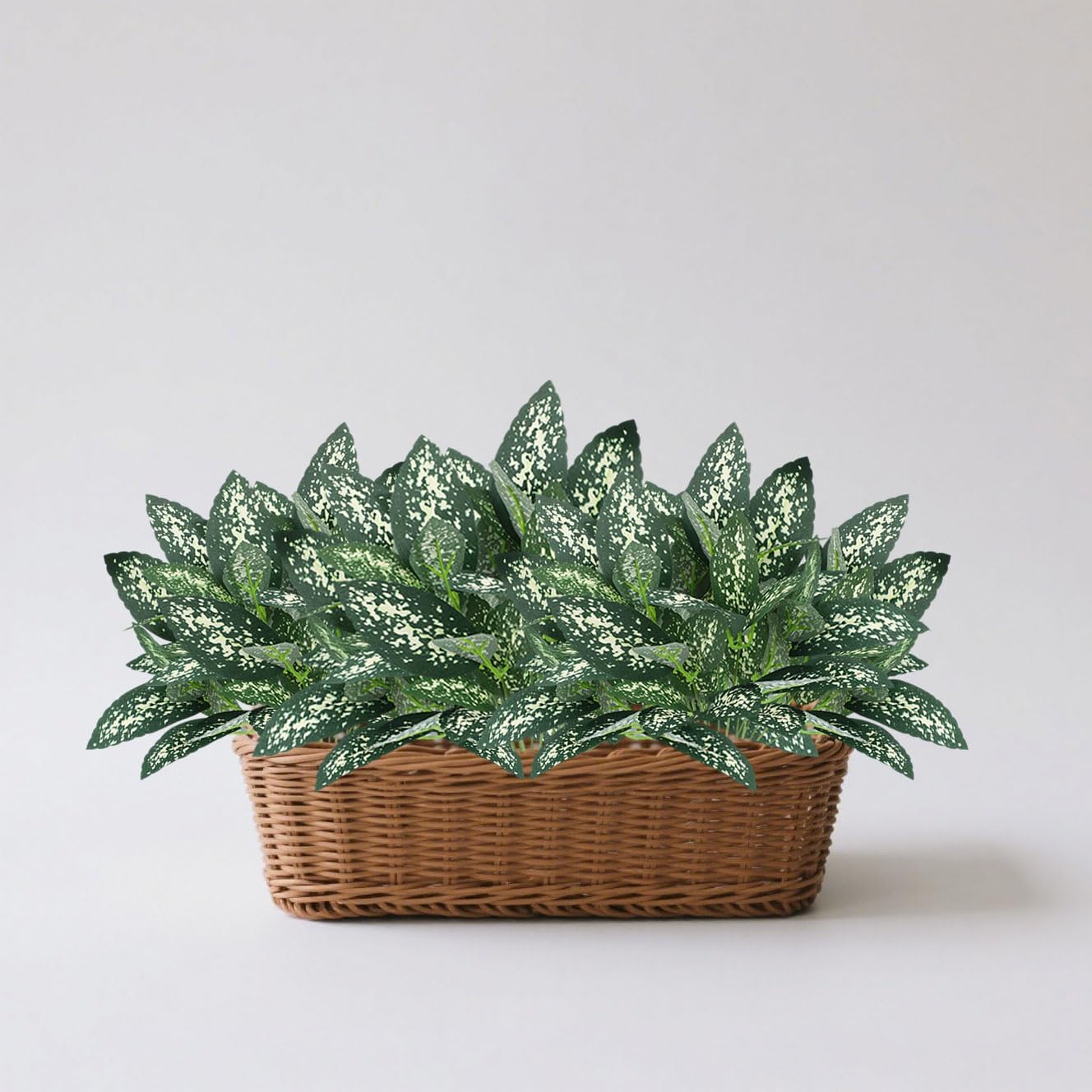 12PCS Artificial Tropical Leaves 13" Faux Monstera, Persian Caladium & Alocasia Plants Real Touch Greenery for Home Decor, DIY Centerpieces, Indoor Outdoor (12, Leaves-U)