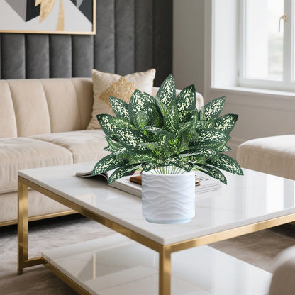 12PCS Artificial Tropical Leaves 13" Faux Monstera, Persian Caladium & Alocasia Plants Real Touch Greenery for Home Decor, DIY Centerpieces, Indoor Outdoor (12, Leaves-U)