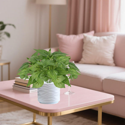 12PCS Artificial Tropical Leaves 13" Faux Monstera, Persian Caladium & Alocasia Plants Real Touch Greenery for Home Decor, DIY Centerpieces, Indoor Outdoor (12, Leaves-U)