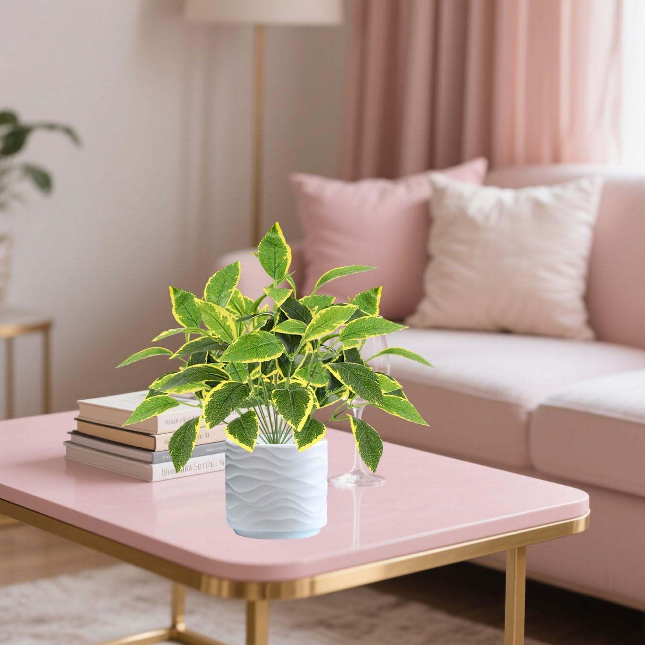 12PCS Artificial Tropical Leaves 13" Faux Monstera, Persian Caladium & Alocasia Plants Real Touch Greenery for Home Decor, DIY Centerpieces, Indoor Outdoor (12, Leaves-U)