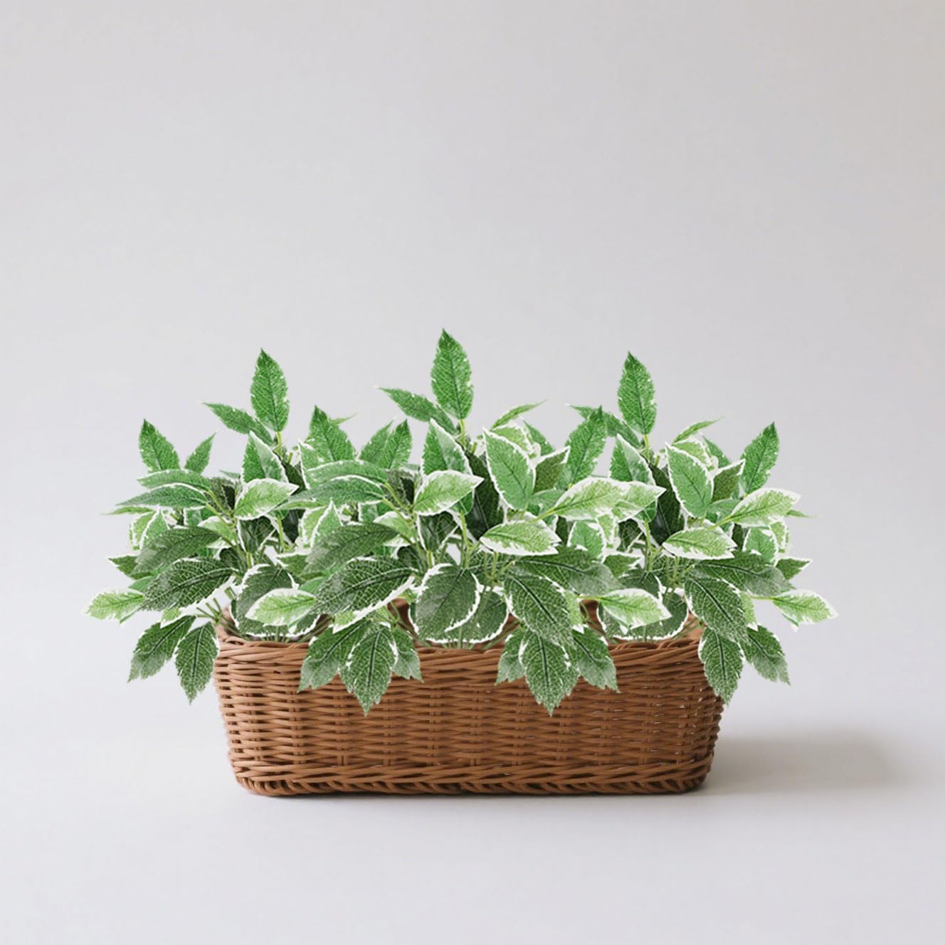 12PCS Artificial Tropical Leaves 13" Faux Monstera, Persian Caladium & Alocasia Plants Real Touch Greenery for Home Decor, DIY Centerpieces, Indoor Outdoor (12, Leaves-U)
