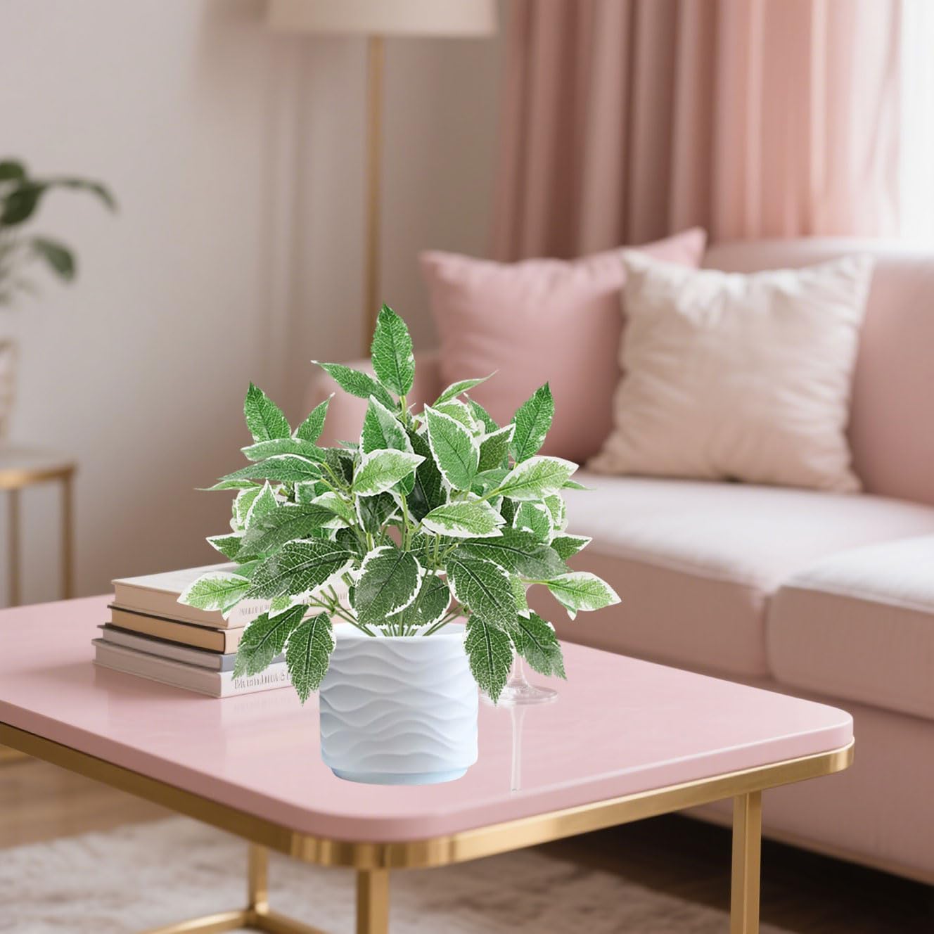 12PCS Artificial Tropical Leaves 13" Faux Monstera, Persian Caladium & Alocasia Plants Real Touch Greenery for Home Decor, DIY Centerpieces, Indoor Outdoor (12, Leaves-U)
