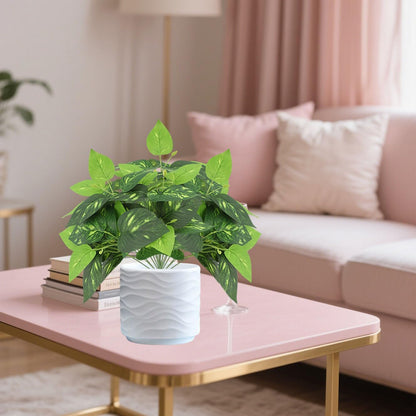 12PCS Artificial Tropical Leaves 13" Faux Monstera, Persian Caladium & Alocasia Plants Real Touch Greenery for Home Decor, DIY Centerpieces, Indoor Outdoor (12, Leaves-U)