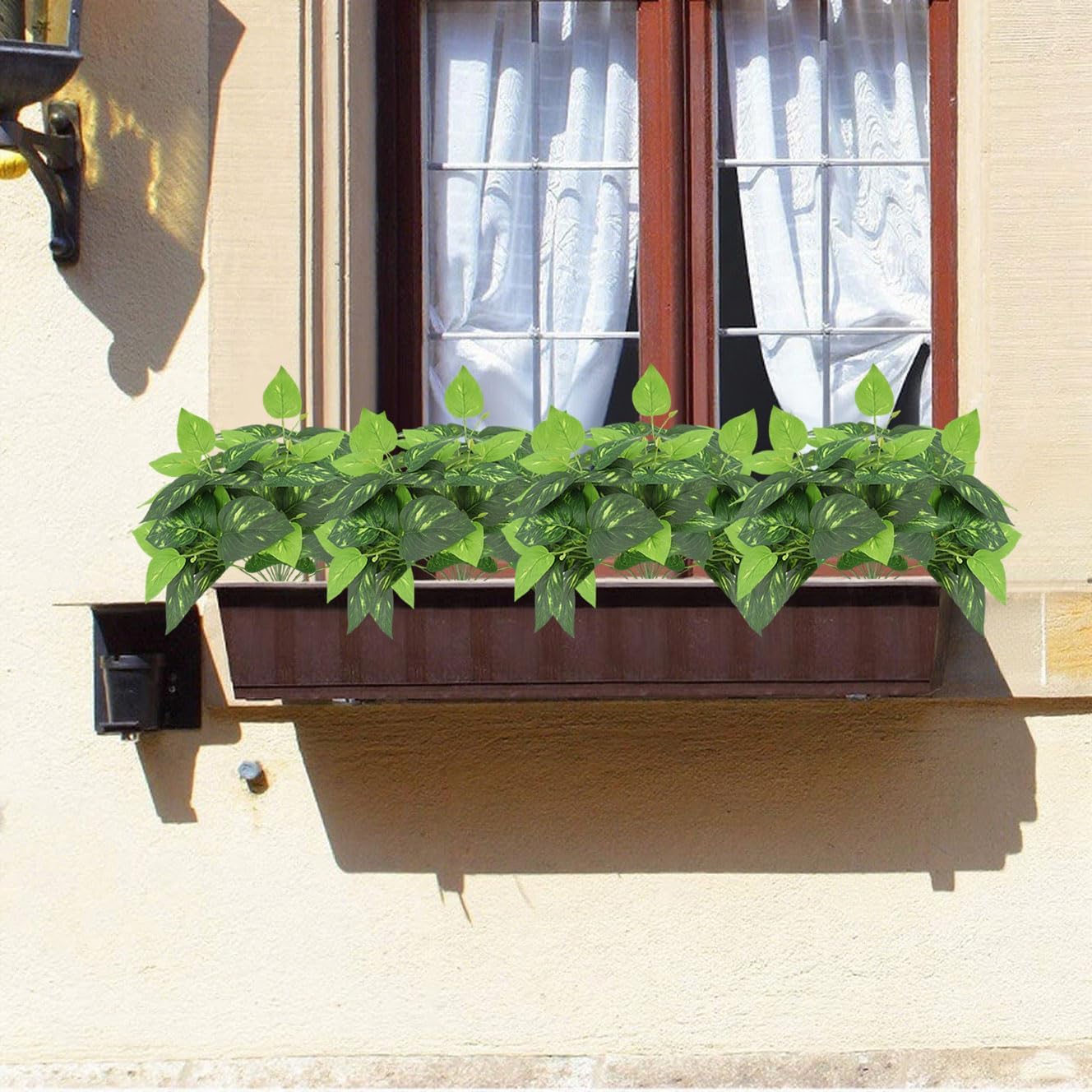 12PCS Artificial Tropical Leaves 13" Faux Monstera, Persian Caladium & Alocasia Plants Real Touch Greenery for Home Decor, DIY Centerpieces, Indoor Outdoor (12, Leaves-U)