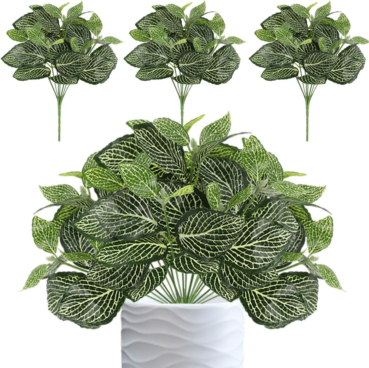 12PCS Artificial Tropical Leaves 13" Faux Monstera, Persian Caladium & Alocasia Plants Real Touch Greenery for Home Decor, DIY Centerpieces, Indoor Outdoor (12, Leaves-U)