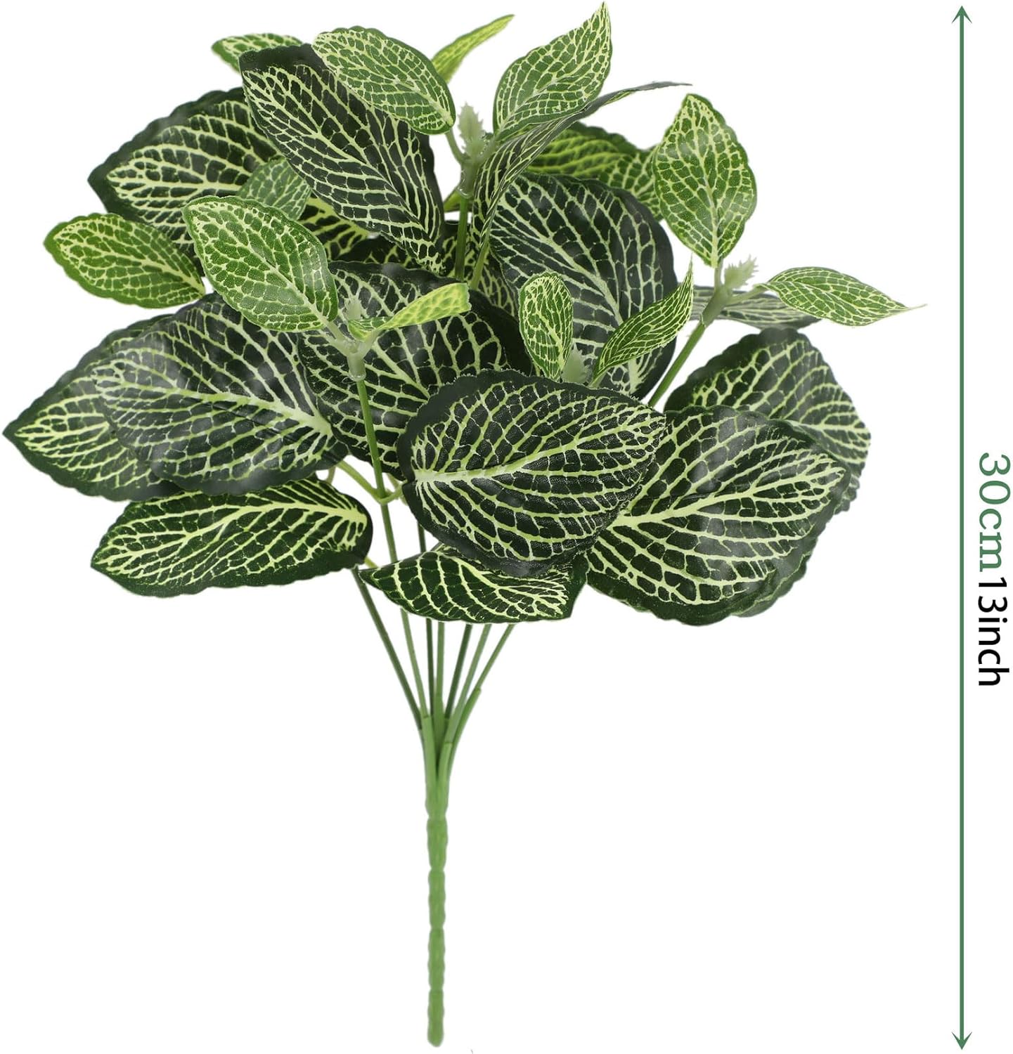 12PCS Artificial Tropical Leaves 13" Faux Monstera, Persian Caladium & Alocasia Plants Real Touch Greenery for Home Decor, DIY Centerpieces, Indoor Outdoor (12, Leaves-U)