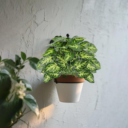 12PCS Artificial Tropical Leaves 13" Faux Monstera, Persian Caladium & Alocasia Plants Real Touch Greenery for Home Decor, DIY Centerpieces, Indoor Outdoor (12, Leaves-U)