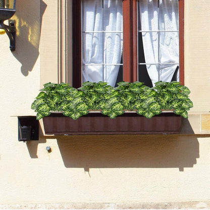 12PCS Artificial Tropical Leaves 13" Faux Monstera, Persian Caladium & Alocasia Plants Real Touch Greenery for Home Decor, DIY Centerpieces, Indoor Outdoor (12, Leaves-U)
