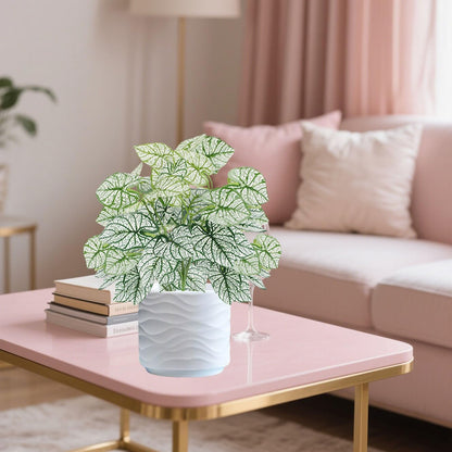 12PCS Artificial Tropical Leaves 13" Faux Monstera, Persian Caladium & Alocasia Plants Real Touch Greenery for Home Decor, DIY Centerpieces, Indoor Outdoor (12, Leaves-U)