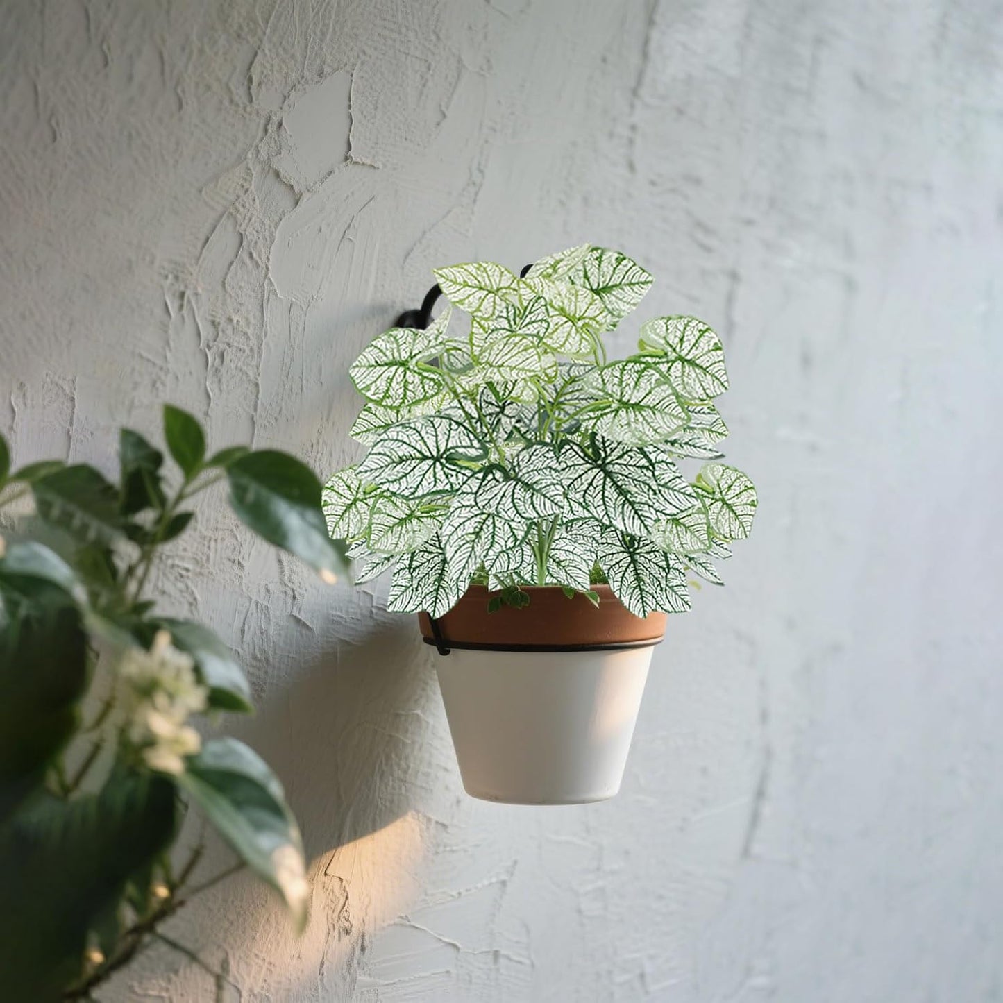 12PCS Artificial Tropical Leaves 13" Faux Monstera, Persian Caladium & Alocasia Plants Real Touch Greenery for Home Decor, DIY Centerpieces, Indoor Outdoor (12, Leaves-U)