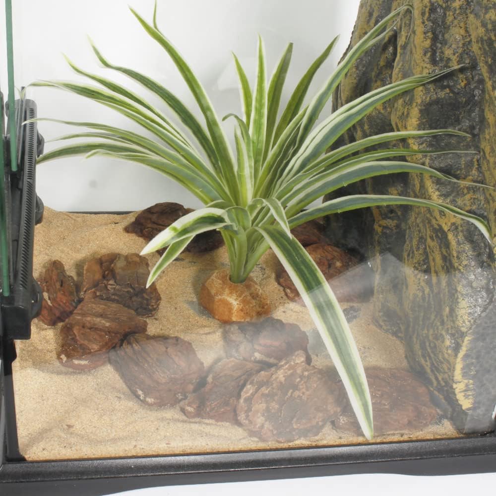 Fake Desert Dry Grass, Reptile Plants for Terrarium, Bearded Dragon Tank Accessories Habitat Decor fit Crested Gecko Leopard Lizard Chameleon Ball Python Snake