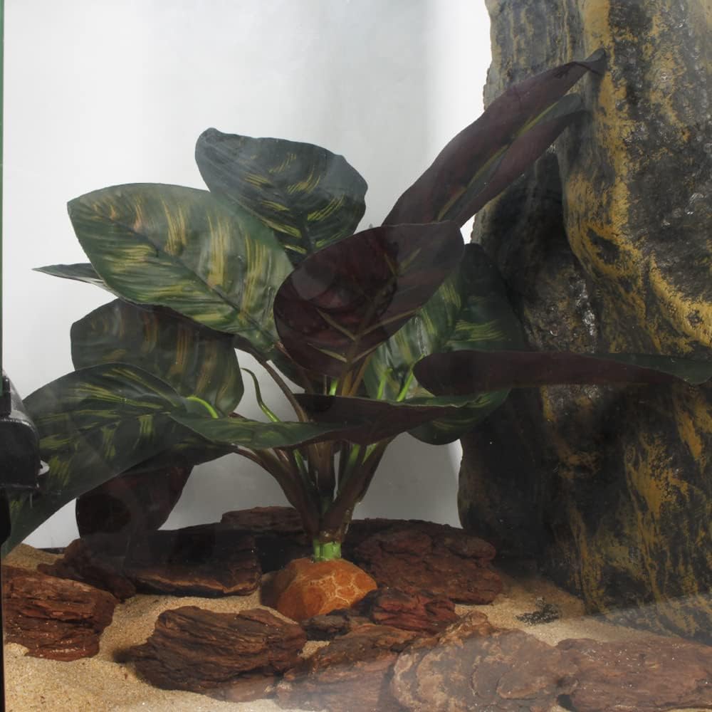Fake Desert Dry Grass, Reptile Plants for Terrarium, Bearded Dragon Tank Accessories Habitat Decor fit Crested Gecko Leopard Lizard Chameleon Ball Python Snake